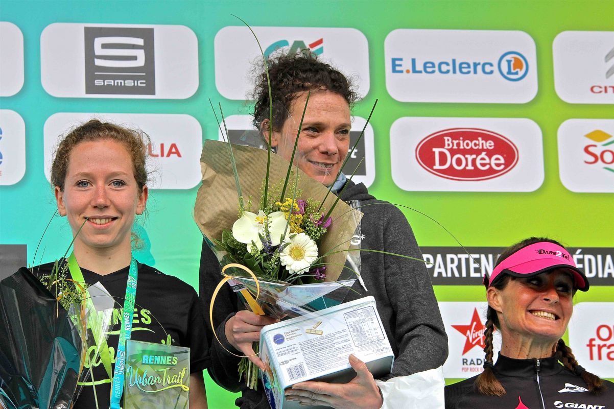 podium féminin du 14 km